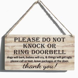 Funny Hanging Door Sign - New